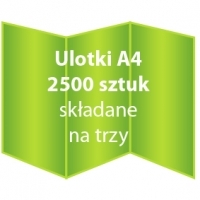 FORMAT:
210x297mm (ROZŁOŻONY)
210x100mm (ZŁOŻONY)
 								 


PAPIER:
KREDA 135G

TYP:
SKŁADANE NA TRZY

 								 

 
KOLOR:
4+4 (DWUSTRONNIE)

RODZAJ DRUKU:
OFFSETOWY 
&nbsp;


 							NAKŁAD:
2500 SZTUK

OPCJE PRZESYŁKI:

ODBIÓR OSOBISTY:
0.00 zł

PRZESYŁKA KURIERSKA:
22.00 zł

Wszystkie ceny produktów są cenami brutto i zawierają 23% podatku vat.