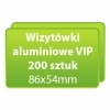 Wizytówki aluminiowe 200 sztuk