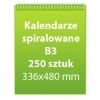 Kalendarze spiralowane B3  250 sztuk