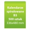 Kalendarze spiralowane B3  500 sztuk