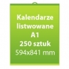 Kalendarze listwowane A1  250 sztuk