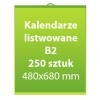 Kalendarze listwowane B2  250 sztuk