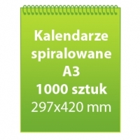 Kalendarze spiralowane A3 1000 sztuk