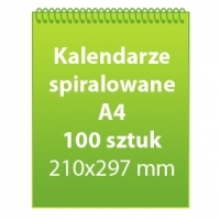 Kalendarze spiralowane A4  100 sztuk