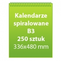 Kalendarze spiralowane B3  250 sztuk