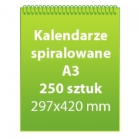 Kalendarze spiralowane A3  250 sztuk