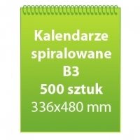 Kalendarze spiralowane B3  500 sztuk