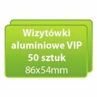 Wizytówka aluminiowa to z pewnością jeden z naszych sztandarowych produktów. Do niedawna byliśmy jedyną firmą na rynku Polskim oferującą ten niespotykany a zarazem elegancki rodzaj druku. Technologia wykorzystywana przez nas do wykonania wizytówek aluminiowych pozwala na druk o wysokiej jakości fotograficznej w pełnej kolorystyce CMYK. Podkładem druku jest blaszka wykonana z wysokiej jakości materiału aluminiowego. Występuje w wersji srebrnej oraz złotej.



FORMAT:
85x55mm
 								 


PODŁOŻE:
ALUMINIUM 

 								 

 
KOLOR:
4+0 (JEDNOSTRONNIE)

RODZAJ DRUKU:
TERMO - SUB. 
&nbsp;


 							NAKŁAD:
50 SZTUK

OPCJE PRZESYŁKI:

ODBIÓR OSOBISTY:
0.00 zł

PRZESYŁKA KURIERSKA:
22.00 zł

Wszystkie ceny produktów są cenami brutto i zawierają 23% podatku vat.


Jeśli chcesz samodzielnie stworzyć projekt graficzny&nbsp;pobierz makietę by wykonać go poprawnie i uniknąć niepotrzebnych błędów.


&nbsp; &nbsp; &nbsp;&nbsp; &nbsp; &nbsp;
&nbsp; &nbsp; &nbsp; &nbsp; &nbsp;&nbsp;