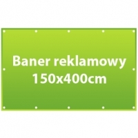 Nasze banery drukowane są za pomocą wysokiej klasy plotera solwentowego Japońskiej marki Roland, na grubej plandece banerowej o gramaturze 510g.

Ponadto banery charakteryzują sie dużą odpornością na warunki atmosferyczne.

Dzięki zaawansowanej technologii markowych tuszy Triangle, wydruki są odporne&nbsp; na blaknięcie.

Do oczkowania banerów stosujemy nierdzewnych, ocynkowanych oczek o średnicy wewnętrznej 12mm.

Jeśli są Państwo zainteresowani przygotowaniem innego formatu banera niż podane w naszym sklepie, prosimy o kontakt.



FORMAT:
150x400cm
 								 


MATERIAŁ:
PLANDEKA BANEROWA 510G

 								 

 
KOLOR:
4+0 (JEDNOSTRONNIE)

WYKOŃCZENIE:
ZGRZANIE KRAWĘDZI
OCZKOWANIE CO 50cm

RODZAJ DRUKU:
SOLWENTOWY 
&nbsp;


 							NAKŁAD:
1 SZTUKA

OPCJE PRZESYŁKI:

ODBIÓR OSOBISTY:
0.00 zł

PRZESYŁKA KURIERSKA:
22.00 zł

Wszystkie ceny produktów są cenami brutto i zawierają 23% podatku vat.
