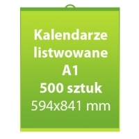 Kalendarze listwowane A1  500 sztuk