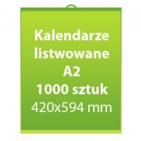 Kalendarze listwowane A2 1000 sztuk