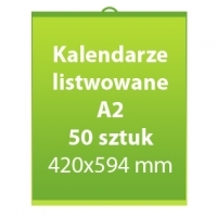 Kalendarze listwowane A2   50 sztuk