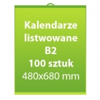 Kalendarze listwowane B2  100 sztuk