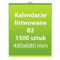 Kalendarze listwowane B2 1500 sztuk