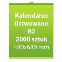 Kalendarze listwowane B2 2000 sztuk