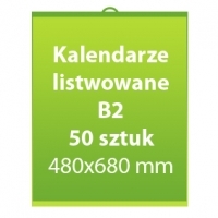 Kalendarze listwowane B2   50 sztuk