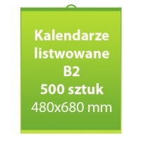 Kalendarze listwowane B2  500 sztuk