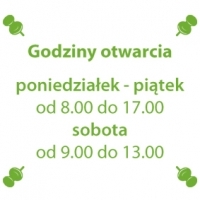 Naklejka godziny otwarcia 30x40cm